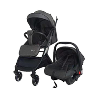 Nouveau modèle moins cher, poussette bébé CN-CUBE, matériau en lin, design pliable, caractéristiques écologiques, cadre en alliage d'aluminium, certifié EN