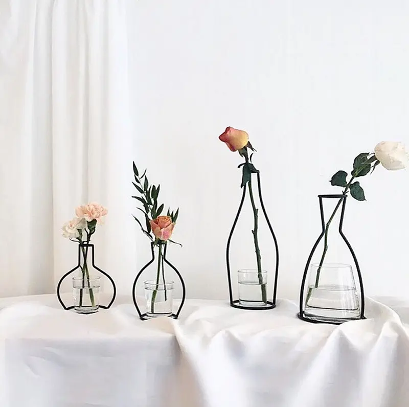 Deko Artikel Farmhouse Design Metal Nordic Nautical Modern Interior Table Decoration Home Flowers Vases Decor For Living Room