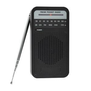 Portable AM FM <b>Pocket</b> Radio With Built-in Speaker Telescopic Antenna For Home And Outdoor Use - Product Image 1