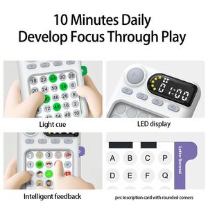 Tableta <span class=keywords><strong>Schulte</strong></span> para Educación Temprana, máquina de entrenamiento de concentración de barra OLED para niños, rompecabezas, audición Visual, estudiantes - Product Image 3