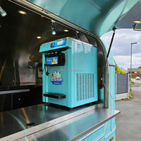Pequeño Kiosco Móvil de Comida para Concesiones, Barra de Helados, Carrito de Café Totalmente Equipado, Remolque de Gelato y Sundae en Venta Cerca de Tiempo Libre