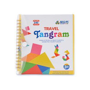 Puzzle <span class=keywords><strong>Tangram</strong></span> de voyage, blocs à motif magnétique, jeux de voyage, Puzzle éducatif, <span class=keywords><strong>livre</strong></span> de défi pour enfant - Product Image 5