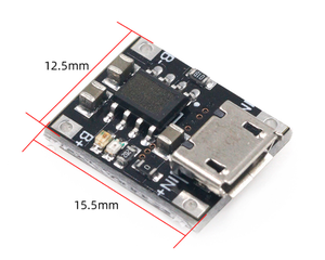 Mini Micro USB 18650 Módulo de placa de carga de batería de litio Módulos de cargador TP4056 <span class=keywords><strong>TC4056</strong></span> - Product Image 3