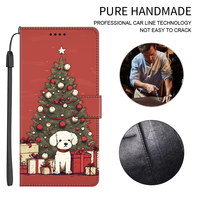 Housse en cuir à rabat de Noël pour iPhone 17Pro Max Coque de téléphone pour Samsung Personnaliser votre conception