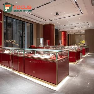 Minimalist Luxury Jewelry Display System Laminated Finish Jewelry Shop Display Cabinet - Product Image 4