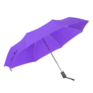 Parapluie pliable automatique promotionnel, parapluie portable à 3 plis, motif écossais noir, parapluie promotionnel - Product Image 1