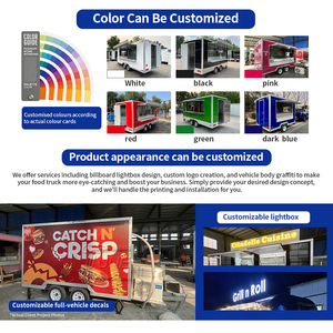 Camion de restauration mobile moderne et tendance en acier inoxydable brillant pour burgers, hot-dogs et pizzas - Product Image 5