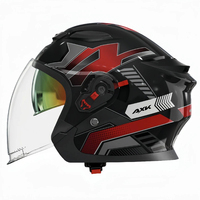 Casque de moto demi-face unisexe toutes saisons, double usage, en ABS, haute qualité, coque épaisse, absorbant les chocs, résistant aux impacts, imperméable