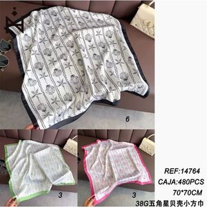 Écharpe carrée Angelina 70x70cm, impression numérique, polyester, accessoire de mode pour femmes, printemps été, multifonctionnelle - Product Image 4