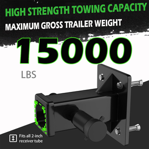 AMBITION Plaque de récepteur d'attelage à ouverture de 2 pouces, conception à fixation par boulons avec verrou <span class=keywords><strong>antivol</strong></span>, montage mural et fixation sur pare-chocs - Product Image 2