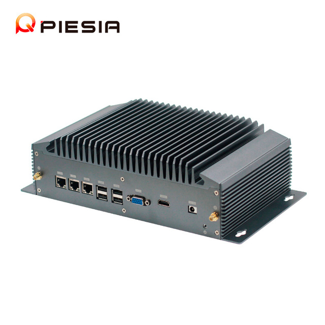 OEM 3 LAN 4*Com 6*USB Fanless Mini PC Intel 12th 11th Gen Core I3 I5 I7 I9 DDR4 X86 Embedded Industrial Pc Case for Base Station