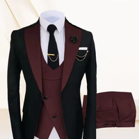 Costume 3 pièces élégant et décontracté pour homme, coupe ajustée, blazer et veste de smoking pour gentleman, collection 2026