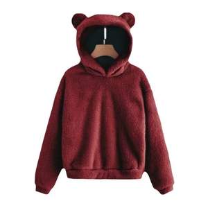 Europe États-Unis Nouveau Printemps Automne Hiver Sweat à capuche en tricot imprimé à oreilles de lapin moelleux, longueur classique, anti-rides - Product Image 5