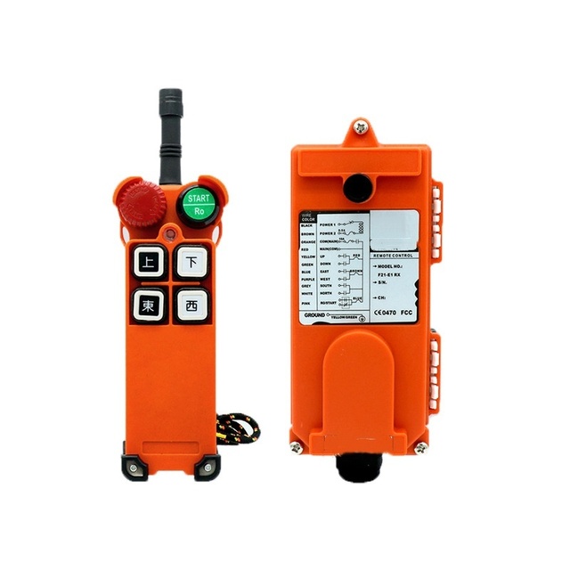 F21-4S New Wireless Industrial Radio Remote Control with Nylon Components Includes One Transmitter and Receiver for Hoist