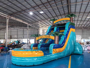Nhà máy tùy chỉnh dành cho người lớn trượt nước cây cọ sân sau Inflatable trượt nước với hồ bơi cho bữa tiệc - Product Image 3
