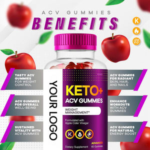 OEM ODM Private Label Contrôle de l'appétit Promouvoir la digestion Nettoyage Détox Keto ACV Gommes avec biotine - Product Image 2
