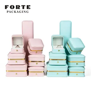 FORTE Leather Ring Box Manufacturer Luxury PU Leather Jewelry Box Jewelry Packaging Box Leather Jewelry Packaging