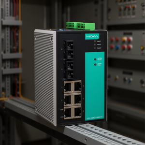 โมซ่า EDS-508A-SS-SC-T สวิตช์อีเธอร์เน็ตสำหรับองค์กร 8 พอร์ต แบบติดตั้งบนราง DIN สำหรับอุตสาหกรรม จ่ายไฟ 24V มาตรฐาน IEEE 802.3 - Product Image 3