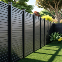 Panel de Cercado para Jardín Moderno de WPC para Exteriores, Resistente al Fuego, a la Humedad, al Agua y a los Rayos UV, para Entretenimiento en el Patio Trasero y Uso Doméstico