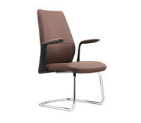 Chaise de bureau ergonomique de direction en cuir microfibre avec accoudoirs rembourrés et soutien lombaire, chaise de bureau pour manager