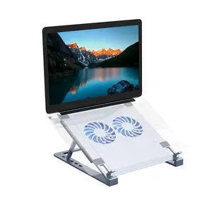 standı 18 evrensel Suppliers-Laptop fanı standı katlanır ayarlanabilir taşınabilir tablet standı fan ile notebook soğutucu tutucu