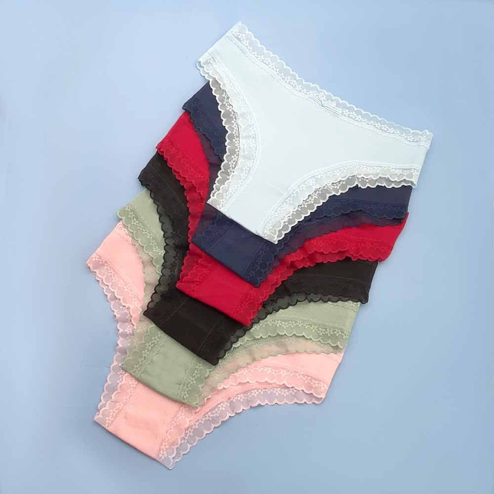 Women Panties Bikini Briefs High Quality Cotton Wholesale 12PCS/Pack Mix All Colors Evenly Cotton Women Briefs