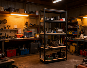 Étagères de rangement réglables pour <span class=keywords><strong>garage</strong></span>, robustes, sans boulons, 90*40*180cm - Product Image 4