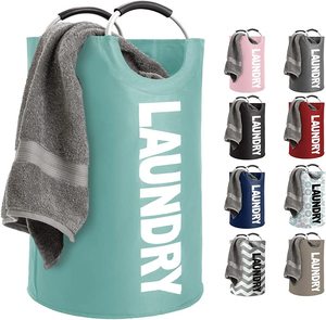 Logo personalizzato cesto portabiancheria grande sacchetto portaoggetti pieghevole <span class=keywords><strong>per</strong></span> vestiti sporchi fodera <span class=keywords><strong>per</strong></span> cesti durevoli - Product Image 1