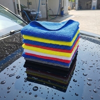 Chiffon en microfibre 40x40cm, tricoté chaîne, serviette de detailing automobile à poils longs et courts, absorbante, pour lavage de voiture, vaisselle, cuisine, serviette de séchage automobile