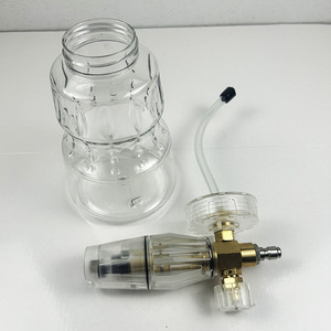 Pistola pulverizadora de alta presión, pulverizador de espuma con boquilla grande transparente de cobre, pulverizador de espuma tipo copo de nieve para lavado de coches y desengrasado - Product Image 2
