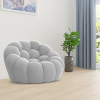 Fauteuil d'attente individuel Bubble, fauteuil d'appoint en tissu pour réception