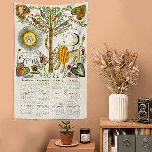 Factory Direct Sale 2024 Cotton Fancy Hanging 3D Art Printing Cloth Calendars With Fancy Design for Office/Home/gift/Promotion