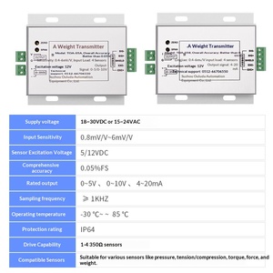 Ouluda TDA-05 Gewichts-Transmitter Spanning 0-5V/0-10V Stroom 4-20mA IP64 Aluminiumlegering 1 Jaar Garantie China Aanpasbaar - Product Image 4