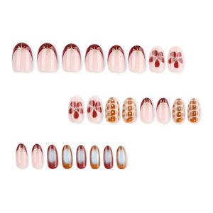 Uñas Postizas en Oferta, Estilo Francés Floral, Puntas de Uñas Usables, Parches de Uñas Artificiales al por Mayor - Product Image 4