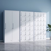 Armoire de rangement moderne en acier Homniture avec design durable, légère, autoportante et verrouillable pour le salon et le bureau