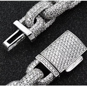 Chaîne cubaine de luxe en acier inoxydable de qualité supérieure, style Iced Out, collier Bling tendance, disponible à prix abordable - Product Image 6