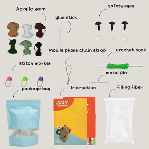 Kit de crochet pour débutants : Sac à dos Lapin et Tortue faits main, collection complète d'animaux au crochet faits soi-<span class=keywords><strong>m</strong></span>ême - Product Image 2