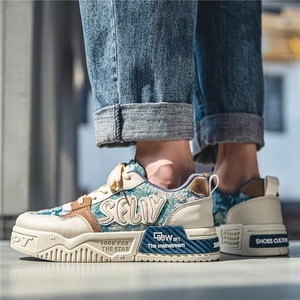 Chaussures en toile à semelles épaisses, chaussures de sport décontractées tendance pour hommes, chaussures décontractées de haute qualité - Product Image 5