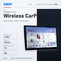 KSOY Layar Android 9 Inci 2K Audio Mobil Android Layar Mobil Android Bluetooth WiFi Pemutar Video Multimedia