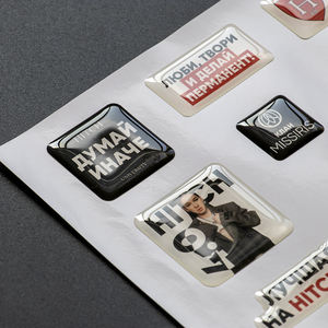 Op maat gemaakte epoxy oogballen textiel stickers vel 32mm transparant iPhone epoxy <span class=keywords><strong>3D</strong></span> stickers - Product Image 5