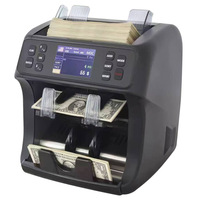 Compteur de billets de banque Intelligent Double CIS Compteur de devises du Ghana pour les compteurs de billets de produit POS Dollar tanzanien et Euro