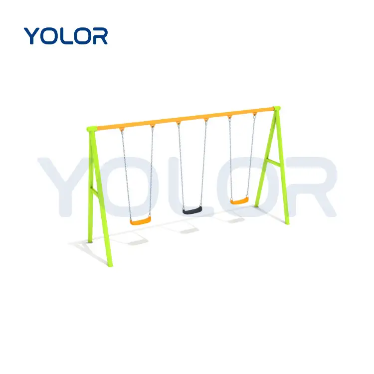 Outdoor Wholesale Lightweight Durable Solid Metal Swing Frame Multi-Person Swing Seat Environmental Protection PE Material