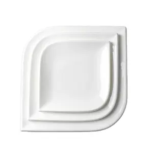 Piatto Quadrato Bianco in <span class=keywords><strong>Porcellana</strong></span> Moderna di Alta Qualità per Alimenti, 8-12 Pollici, Prezzo all'Ingrosso, Lavabile in Lavastoviglie - Product Image 1