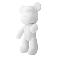 Ours en peluche en plastique populaire à faire soi-même, peinture fluide, figurine d'ours en briques de 23/33/53/73/100 cm pour la peinture fluide