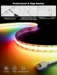RGB thông minh IC COB LED Strip ánh sáng màu đuổi theo, 5V USB Multicolor linh hoạt băng ánh sáng với chế độ âm nhạc/ứng dụng điều khiển, cho TV, phòng ngủ - Product Image 4