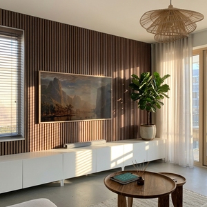 Panneau acoustique en MDF à une face, panneau décoratif insonorisant moderne pour chambre à coucher, utilisation extérieure, ignifuge et imperméable - Product Image 6