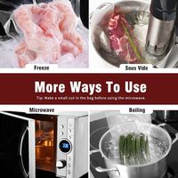Sac d'emballage sous vide à 3 joints latéraux pour barrière à l'humidité 121 Sac de cuisson à la vapeur en nylon transparent en plastique à haute température
