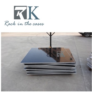 Piso Portátil para Pista de Baile, Bodas y Eventos, con Plataforma Negra y Bordes de Aluminio - Product Image 5