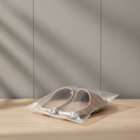 Sacs refermables transparents en PE avec fermeture éclair, vente en gros d'usine, pour chaussettes et vêtements transfrontaliers, avec étiquette d'avertissement de sécurité enfant