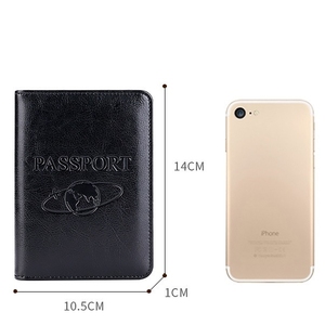 Porte-<span class=keywords><strong>passeport</strong></span> en cuir véritable vintage britannique populaire pour hommes, design international vintage, porte-cartes - Product Image 4